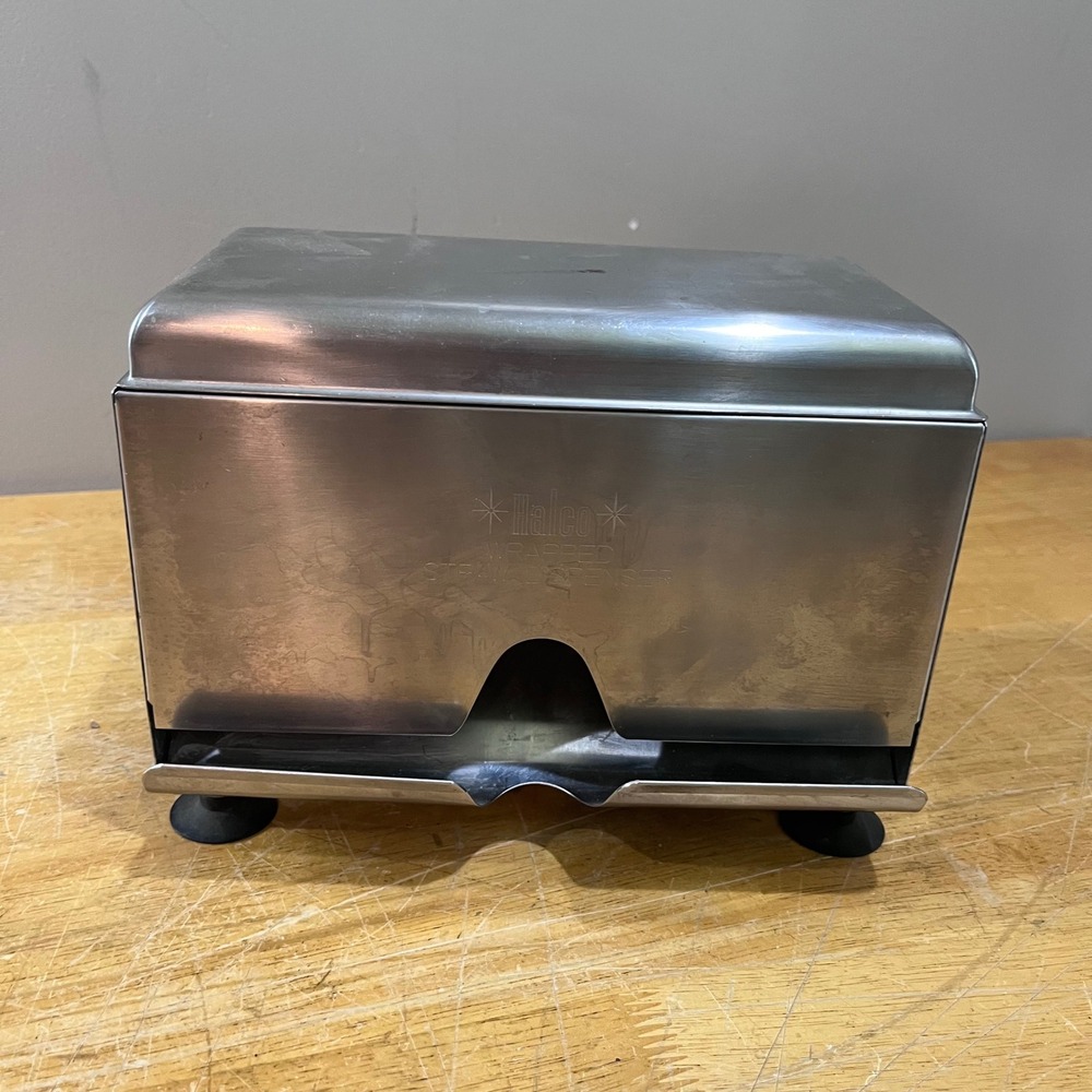 Vtg Halco Stainless Steel Wrapped Straw Dispenser Retro Diner Restaurant Japan
